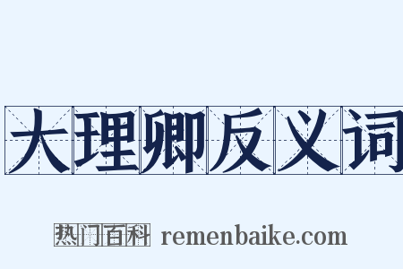 大理卿反义词是什么意思的图片